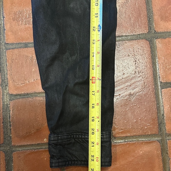 NWT Ralph Lauren Plus Size Black Onyx Belted Coated Denim Trucker Jacket Sz 14W - Picture 7 of 11